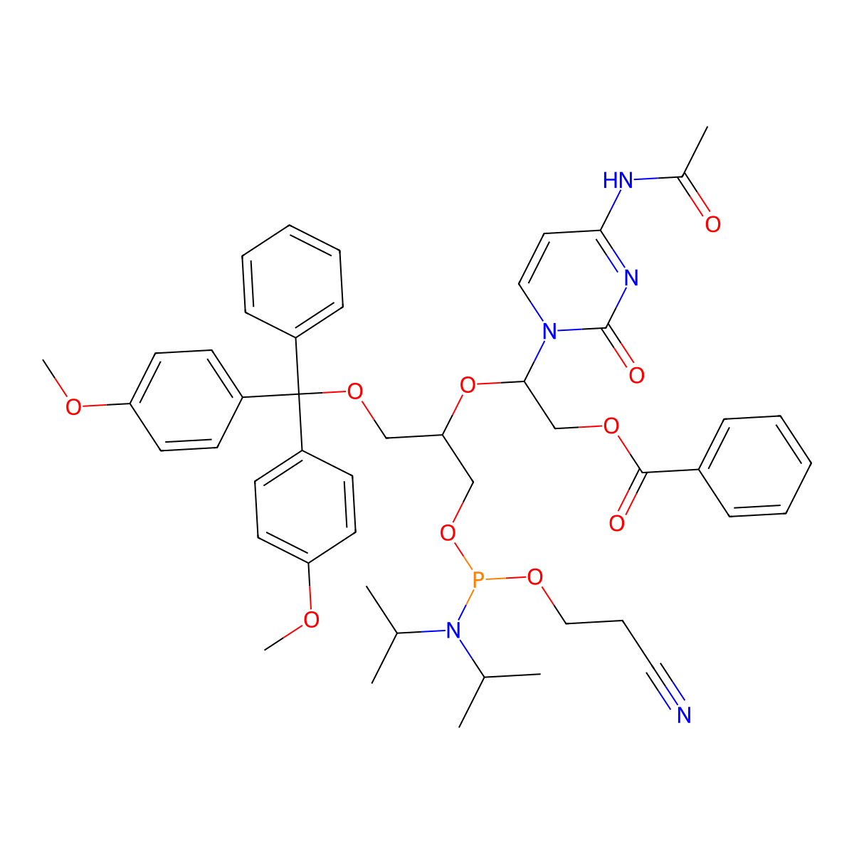 UNA-C(Ac)-CE Phosphoramidite molecular structure, CAS 1120329-56-7