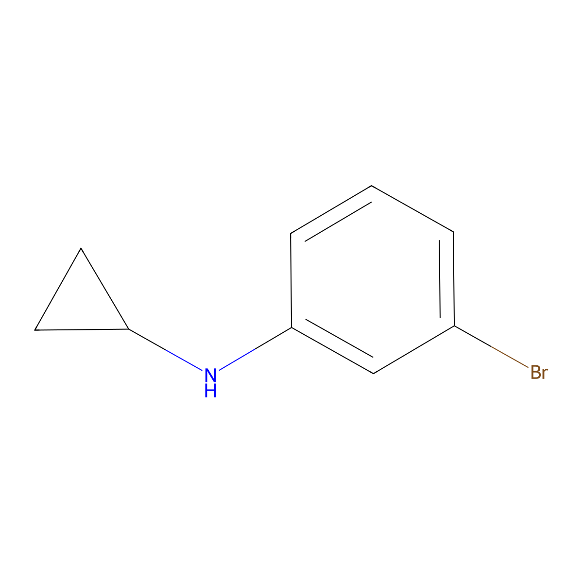 3-bromo-N-cyclopropylaniline molecular structure, CAS 112033-46-2