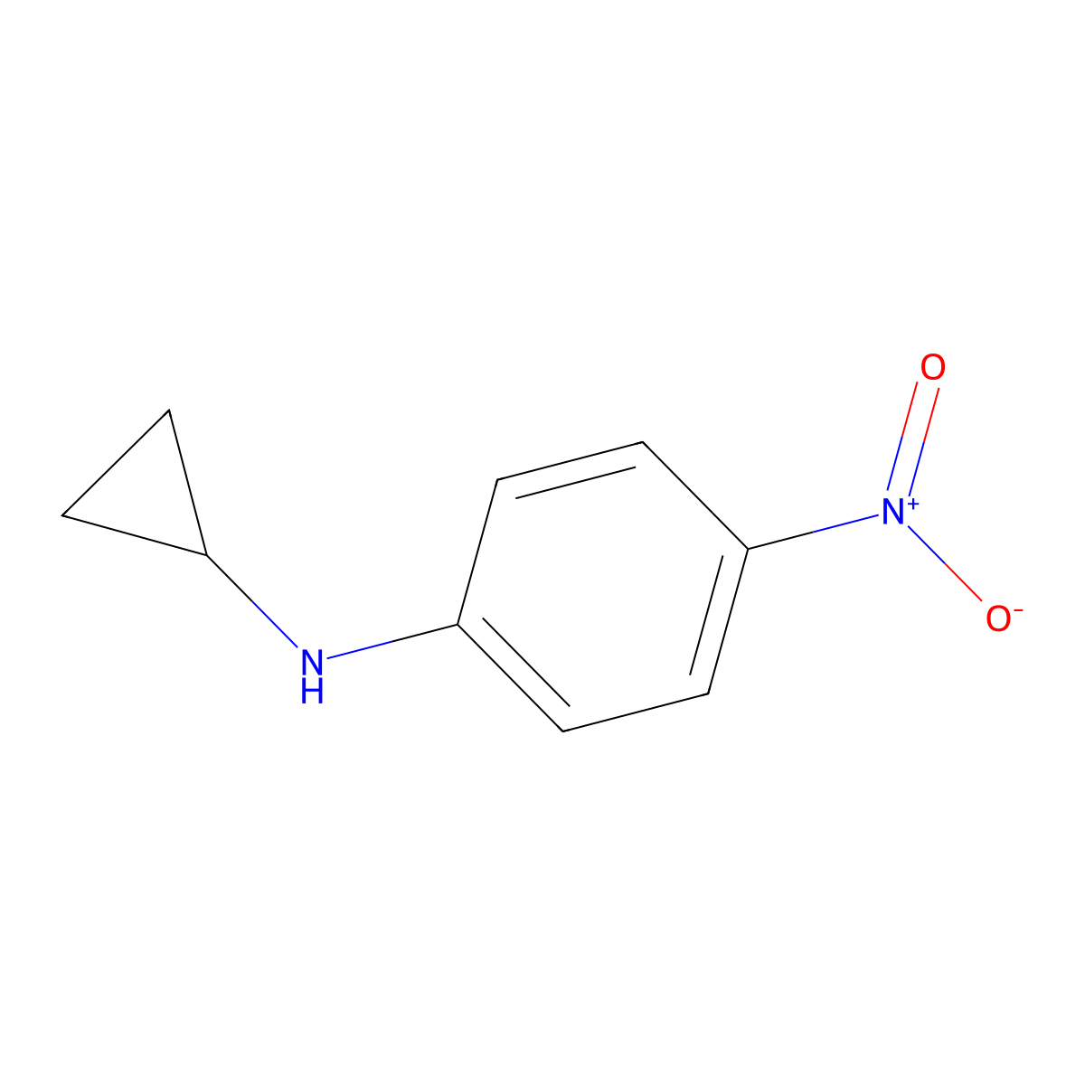 N-cyclopropyl-4-nitroaniline molecular structure, CAS 112033-47-3
