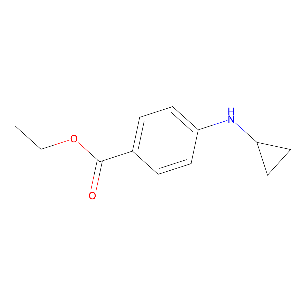 Ethyl 4-(cyclopropylamino)benzoate molecular structure, CAS 112033-48-4