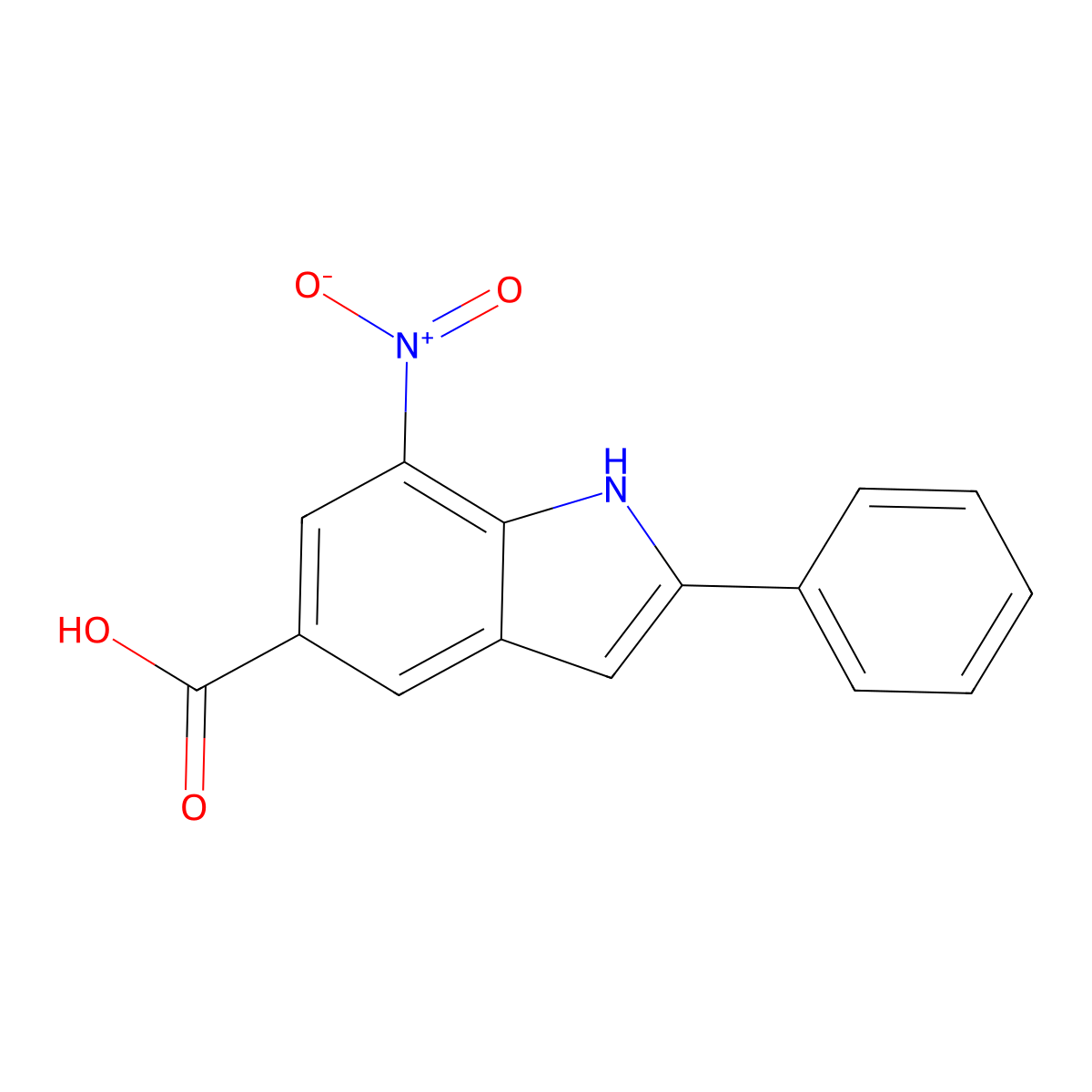 7-Nitro-2-phenyl-1h-indole-5-carboxylic acid molecular structure, CAS 1120334-31-7