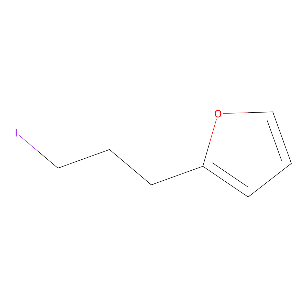 Furan, 2-(3-iodopropyl)- molecular structure, CAS 112043-57-9