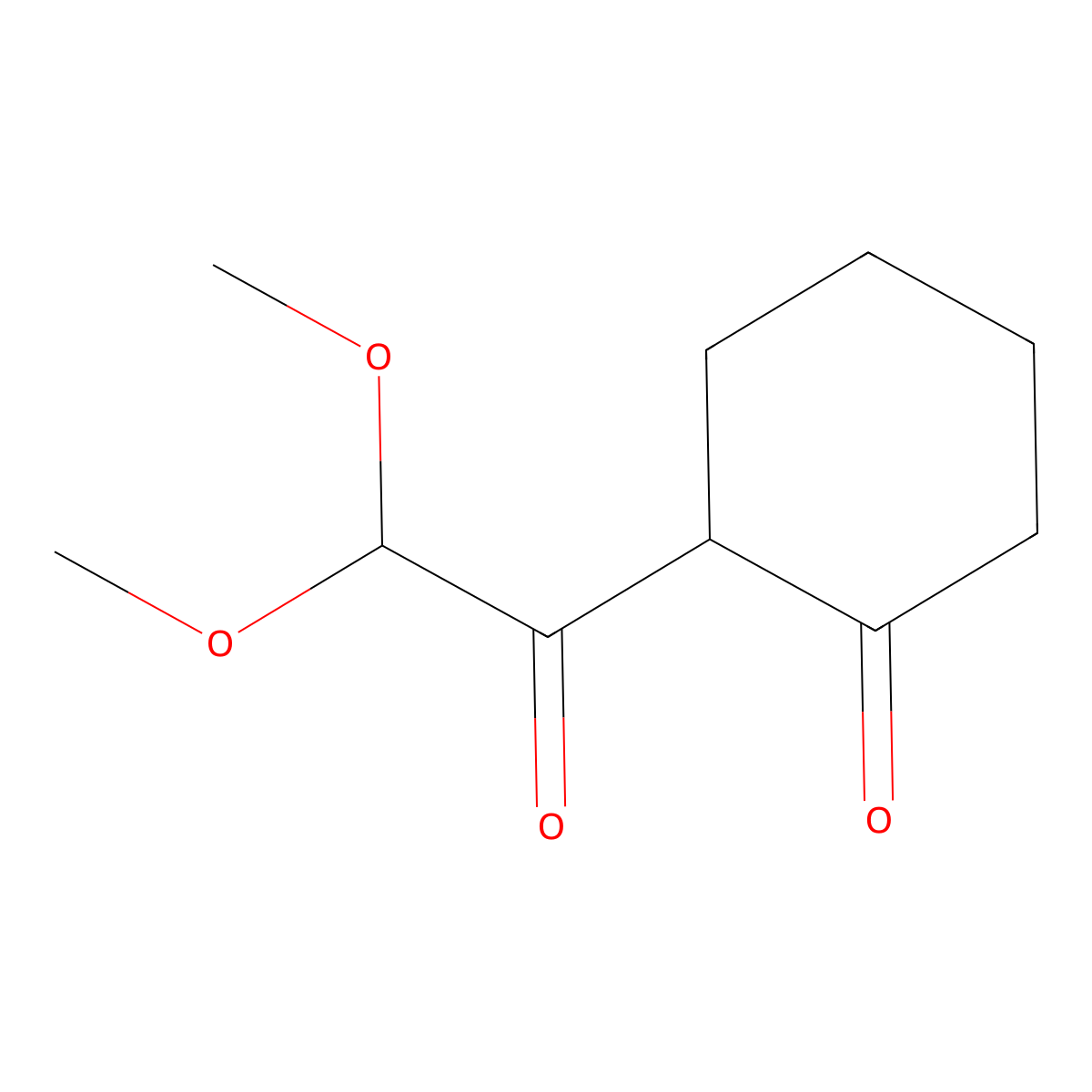 2-(2,2-Dimethoxyacetyl)cyclohexan-1-one molecular structure, CAS 112047-43-5