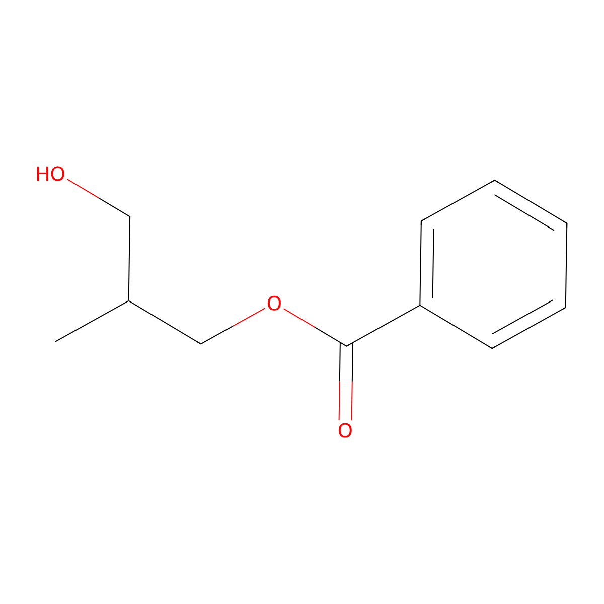 Benzoic acid 3-hydroxy-2-methyl-propyl ester molecular structure, CAS 112057-72-4