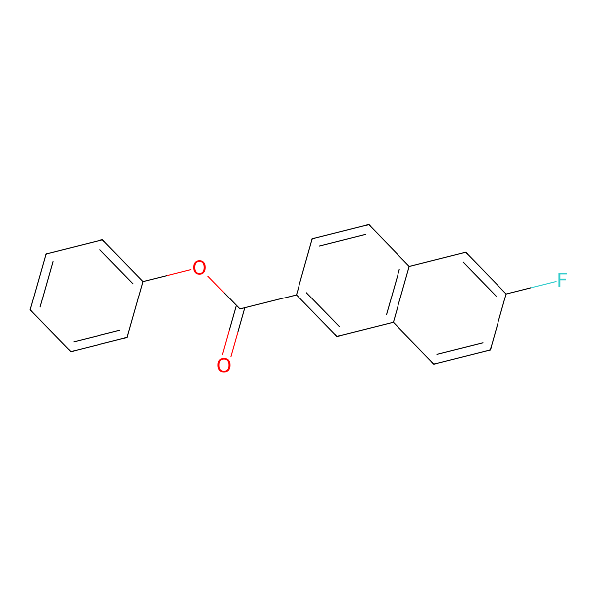 Phenyl 6-fluoronaphthalene-2-carboxylate molecular structure, CAS 112058-13-6
