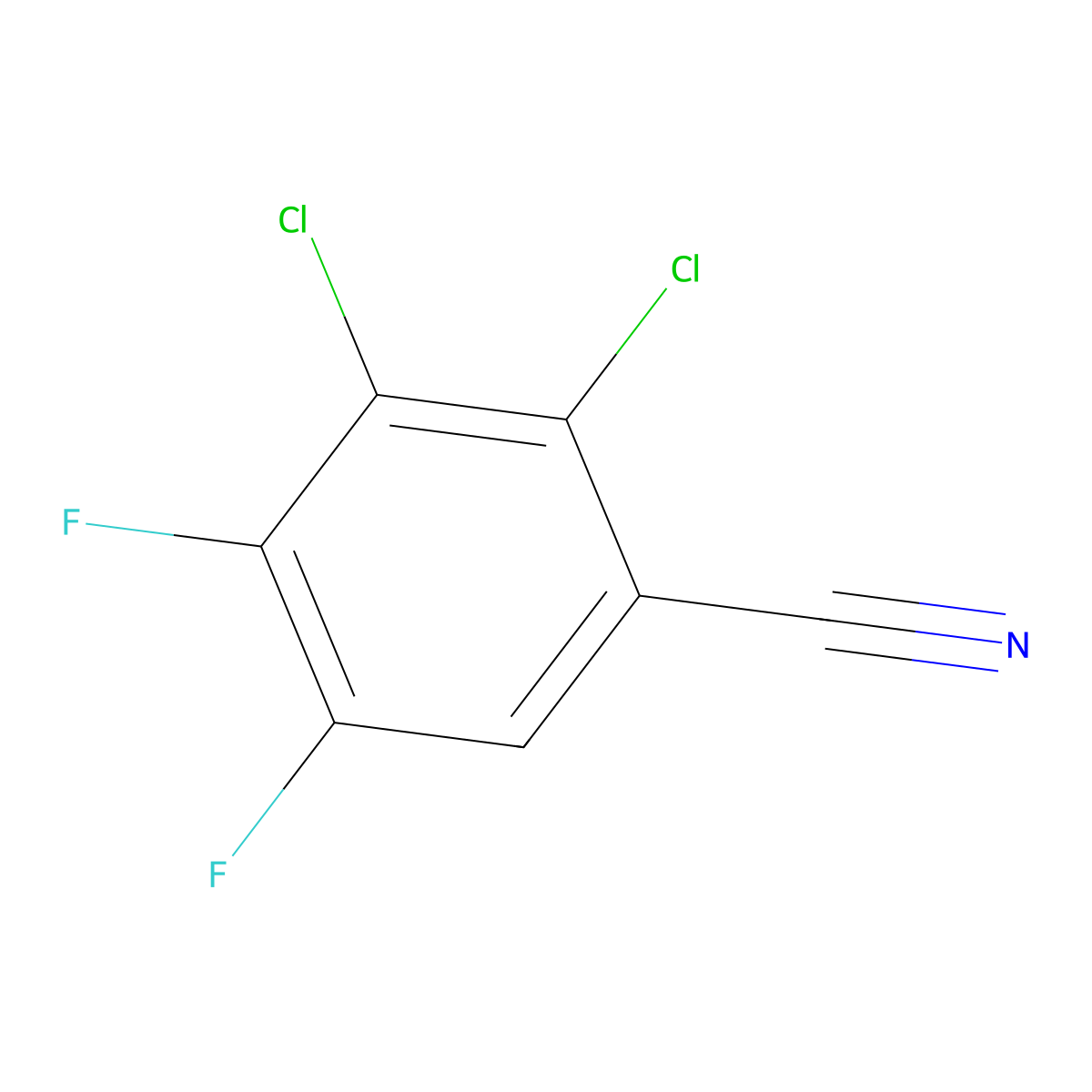 2,3-Dichloro-4,5-difluorobenzonitrile molecular structure, CAS 112062-59-6