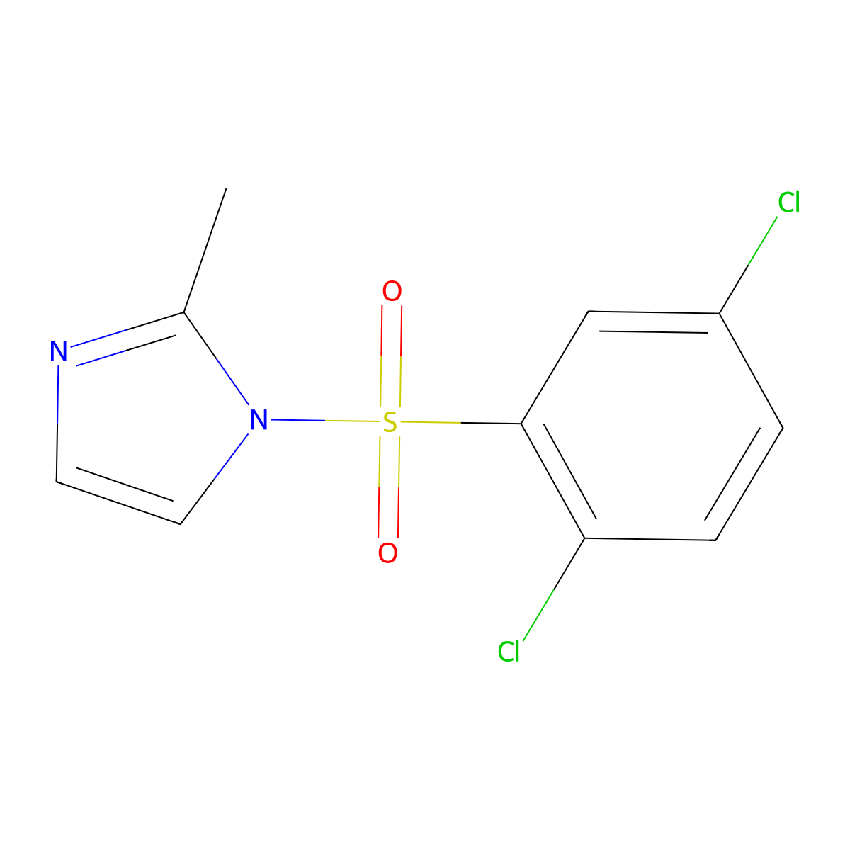 1-(2,5-Dichlorophenyl)sulfonyl-2-methylimidazole molecular structure, CAS 112062-85-8