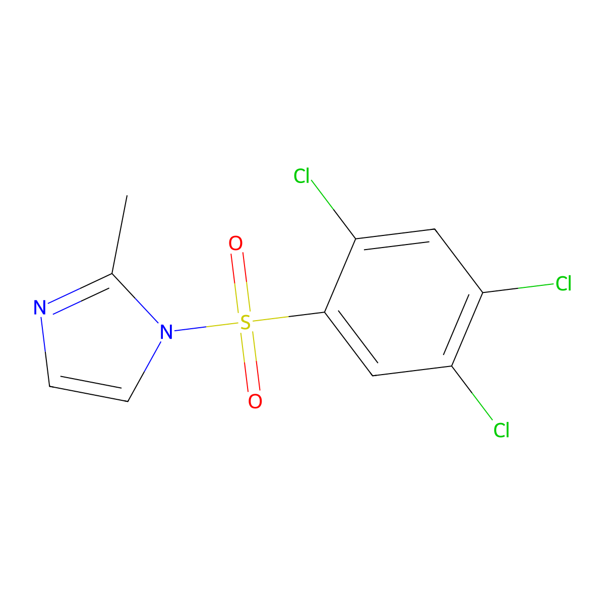 2-Methyl-1-(2,4,5-trichlorophenyl)sulfonylimidazole molecular structure, CAS 112062-87-0