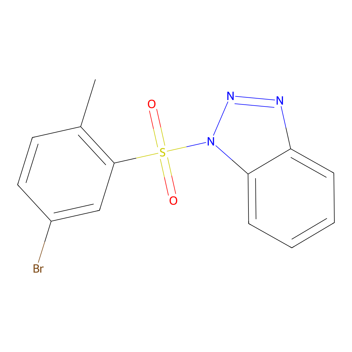 1-(5-bromo-2-methylbenzenesulfonyl)-1H-1,2,3-benzotriazole molecular structure, CAS 112062-94-9