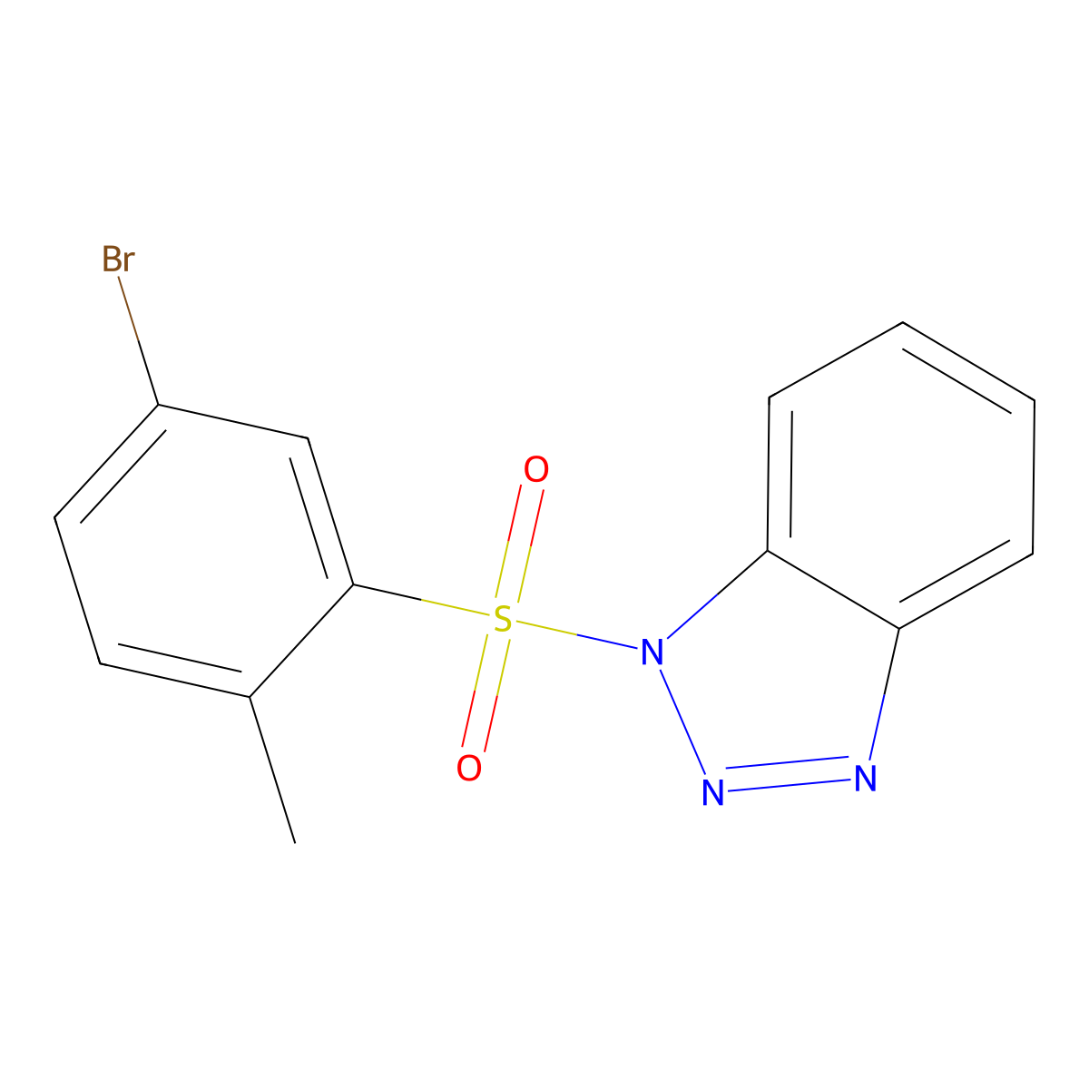 1-(5-bromo-2-methylbenzenesulfonyl)-1H-1,2,3-benzotriazole molecular structure, CAS 112062-94-9