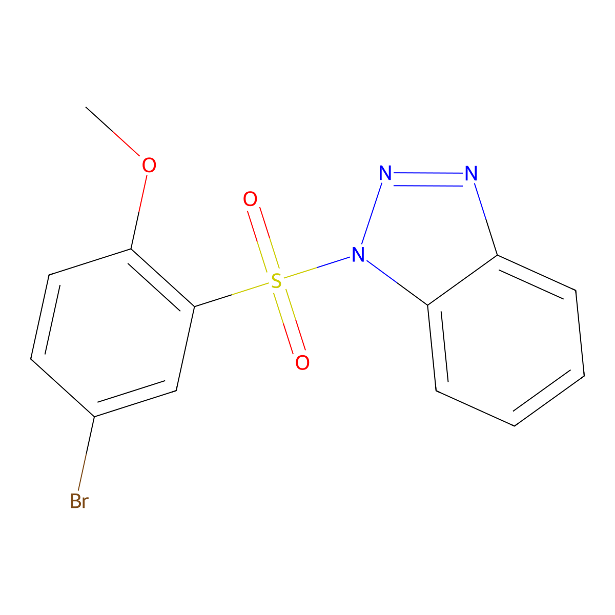 1-(5-Bromo-2-methoxyphenyl)sulfonylbenzotriazole molecular structure, CAS 112062-96-1