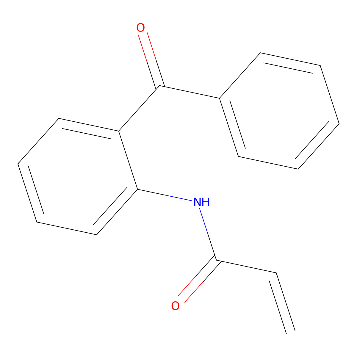 N-(2-benzoylphenyl)prop-2-enamide molecular structure, CAS 112065-36-8