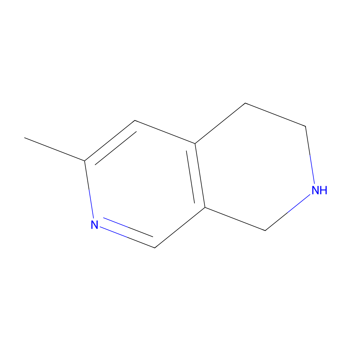 6-Methyl-1,2,3,4-tetrahydro-2,7-naphthyridine molecular structure, CAS 112072-10-3