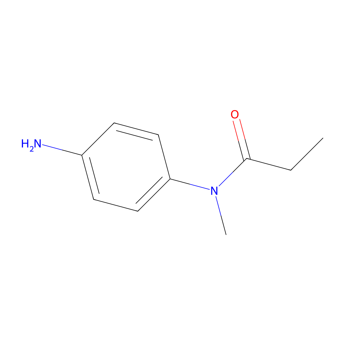 N-(4-aminophenyl)-N-methylpropionamide molecular structure, CAS 112077-95-9