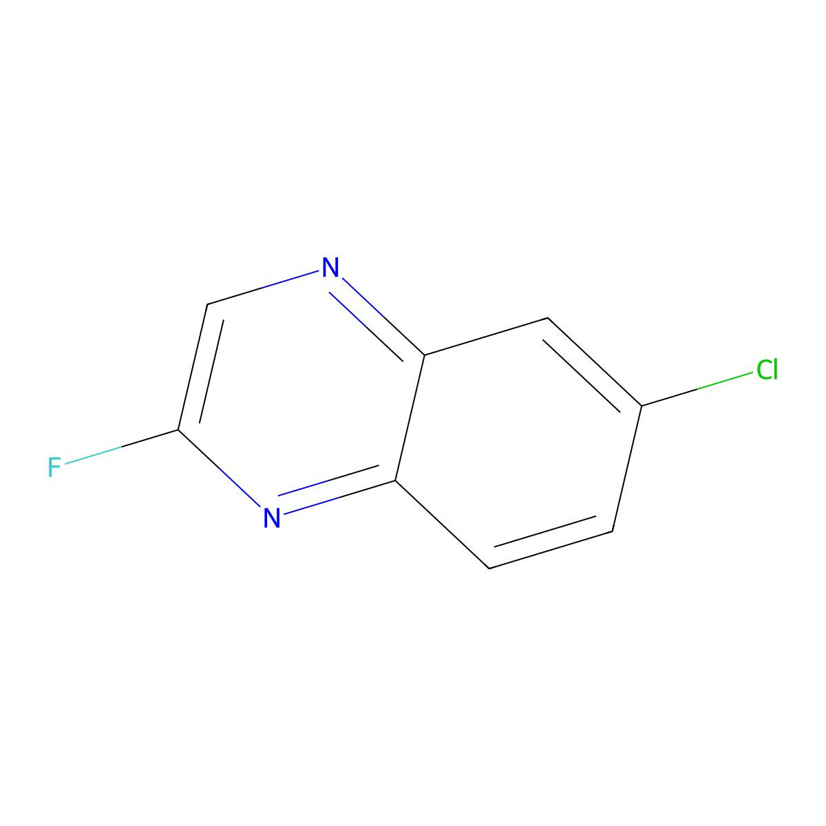 6-Chloro-2-fluoroquinoxaline molecular structure, CAS 112080-05-4