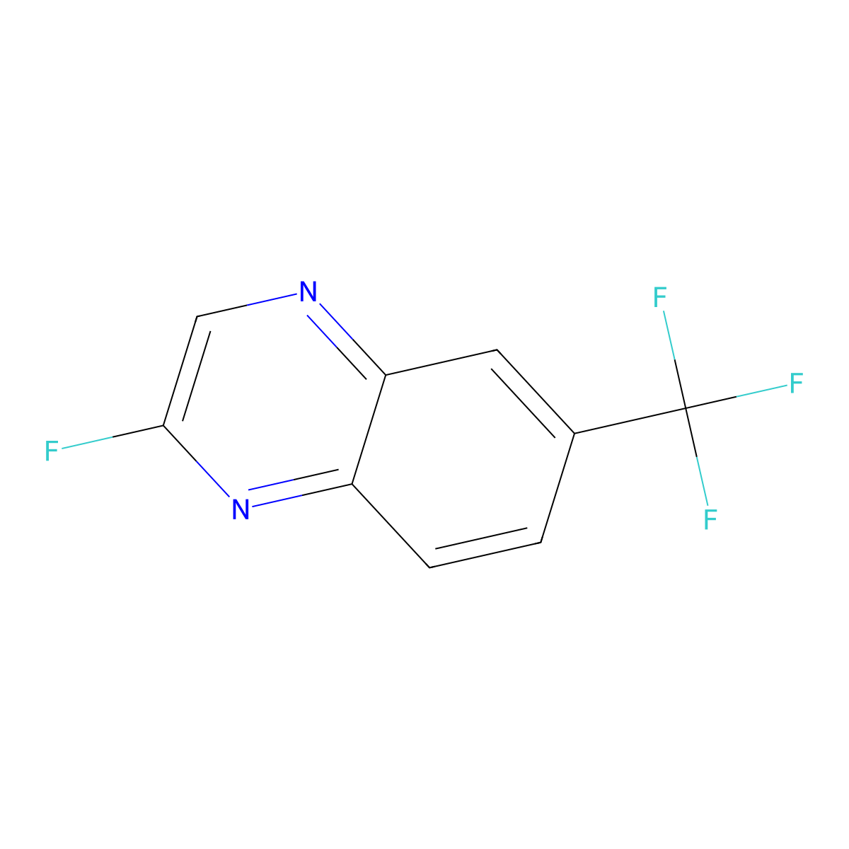 2-Fluoro-6-(trifluoromethyl)quinoxaline molecular structure, CAS 112080-08-7