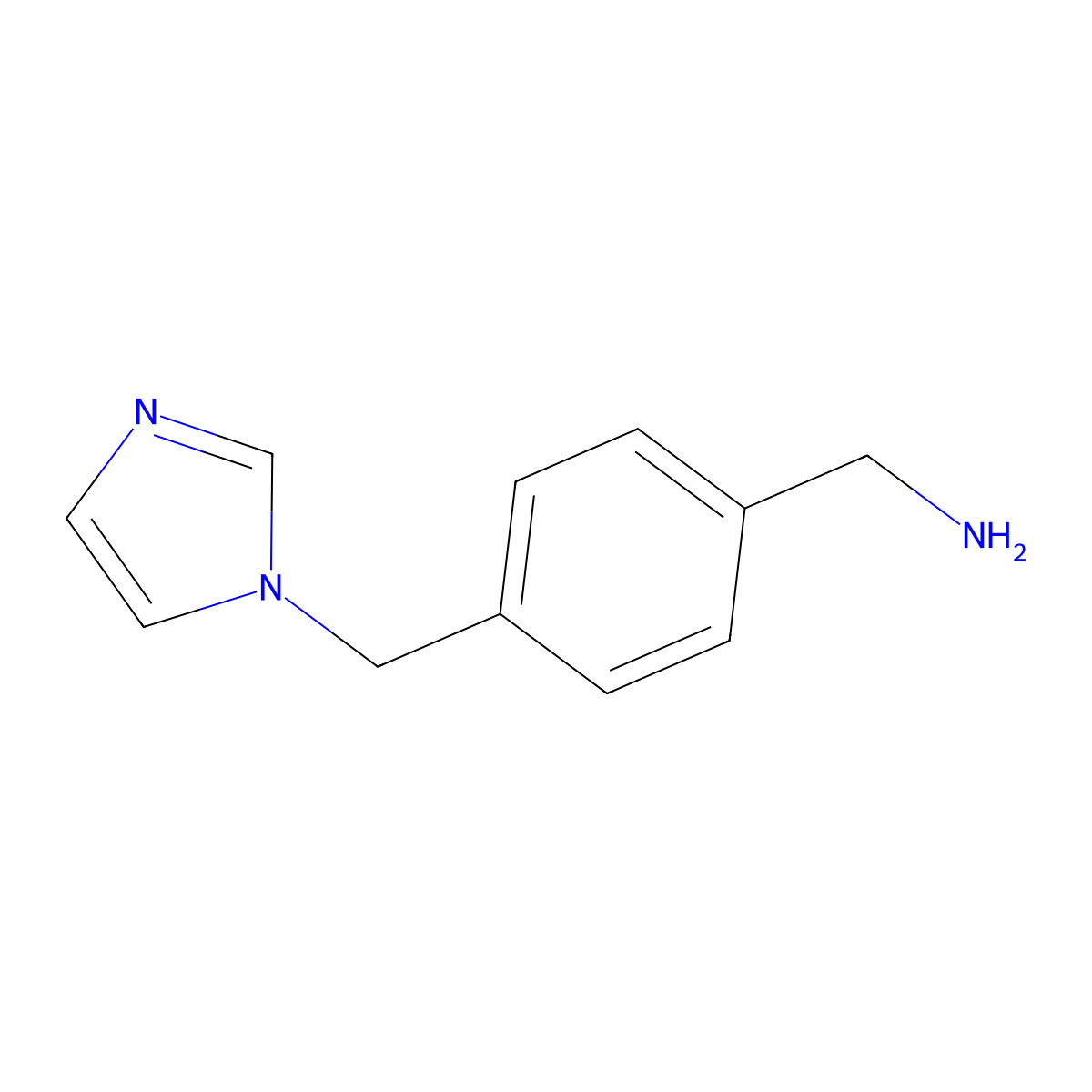 1-[4-(1H-imidazol-1-ylmethyl)phenyl]methanamine molecular structure, CAS 112086-47-2
