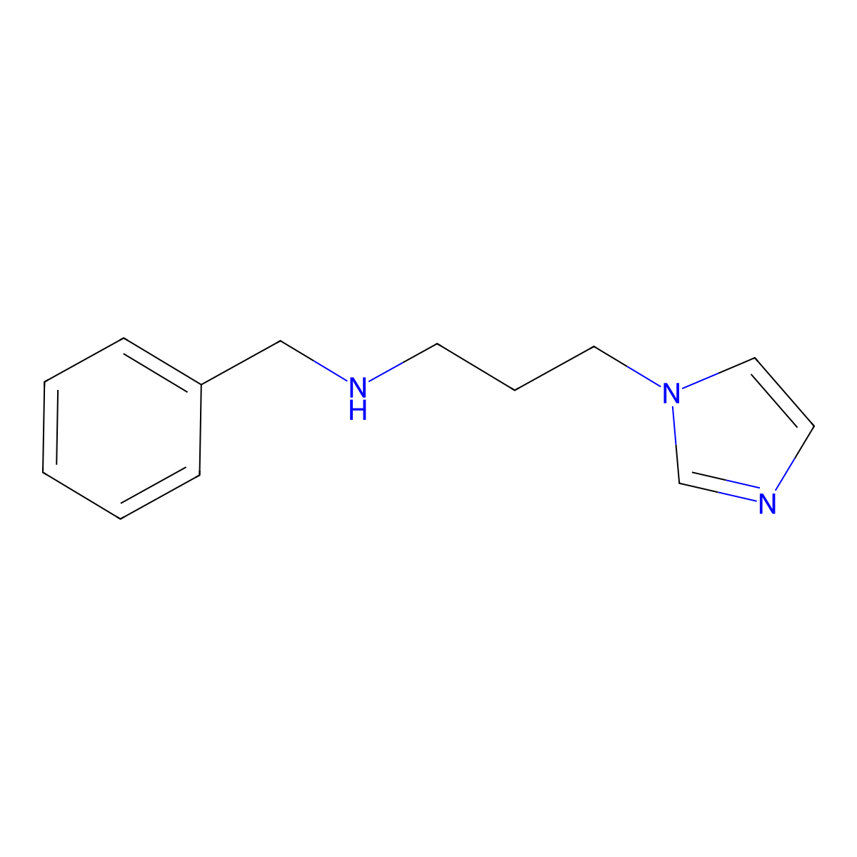 Benzyl-(3-imidazol-1-yl-propyl)-amine molecular structure, CAS 112086-52-9