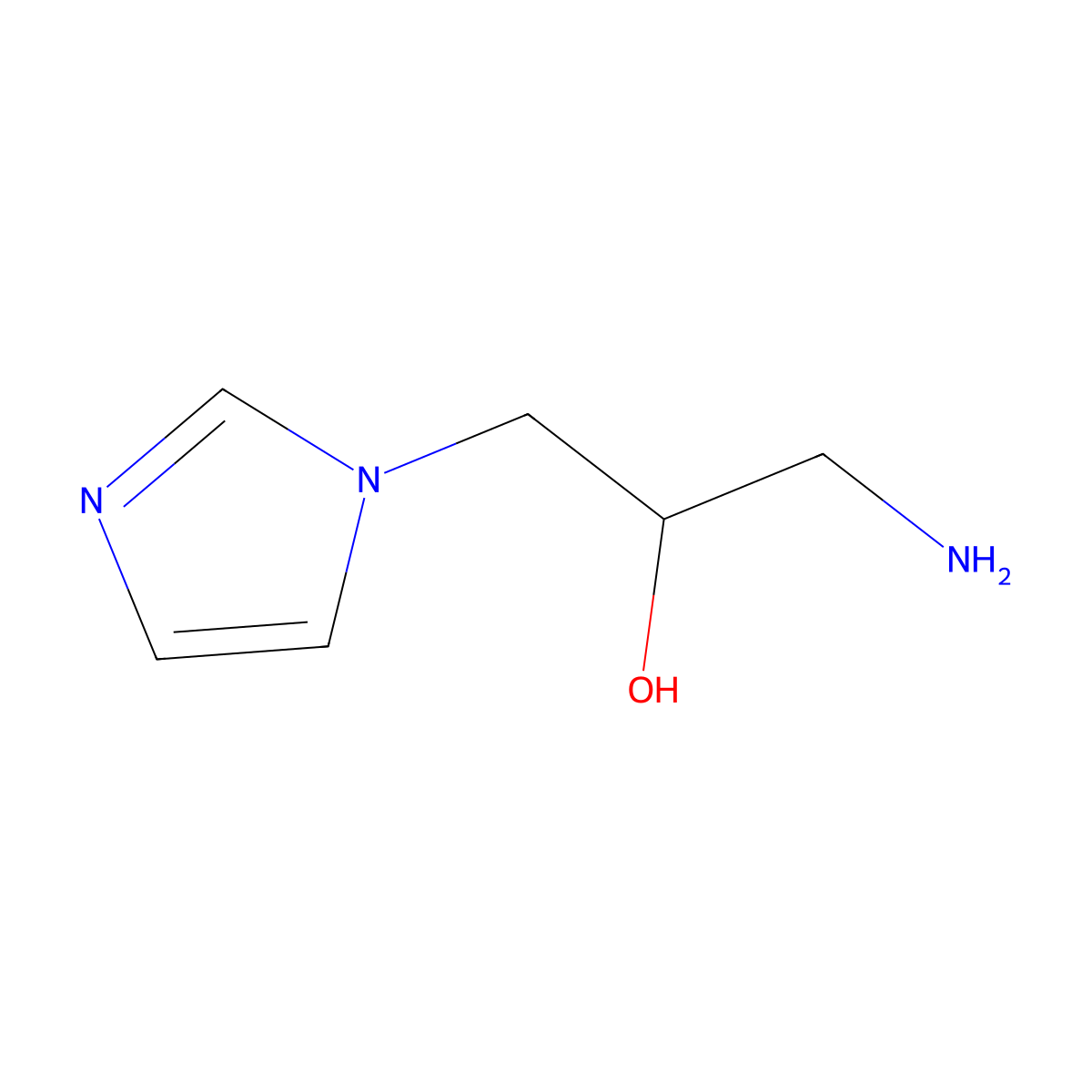 1-amino-3-(1H-imidazol-1-yl)propan-2-ol molecular structure, CAS 112086-60-9