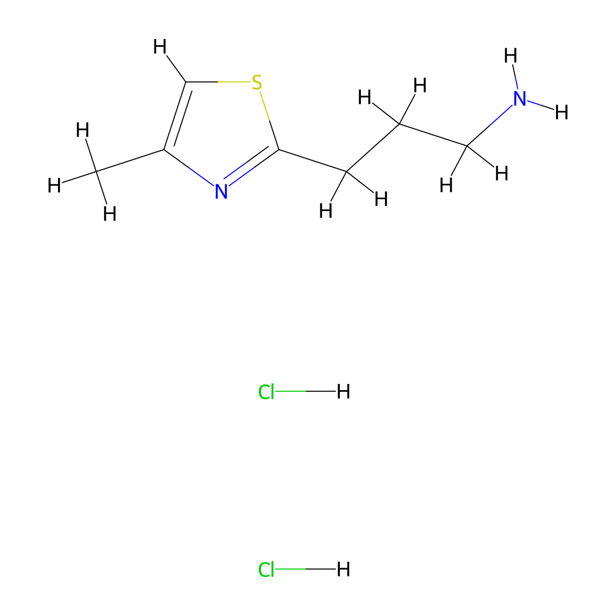 3-(4-Methyl-1,3-thiazol-2-yl)propan-1-amine--hydrogen chloride (1/2) molecular structure, CAS 112086-66-5