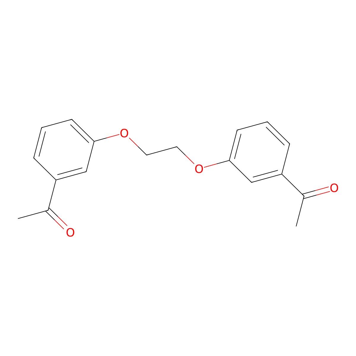 1-{3-[2-(3-Acetylphenoxy)ethoxy]phenyl}ethan-1-one molecular structure, CAS 112092-59-8