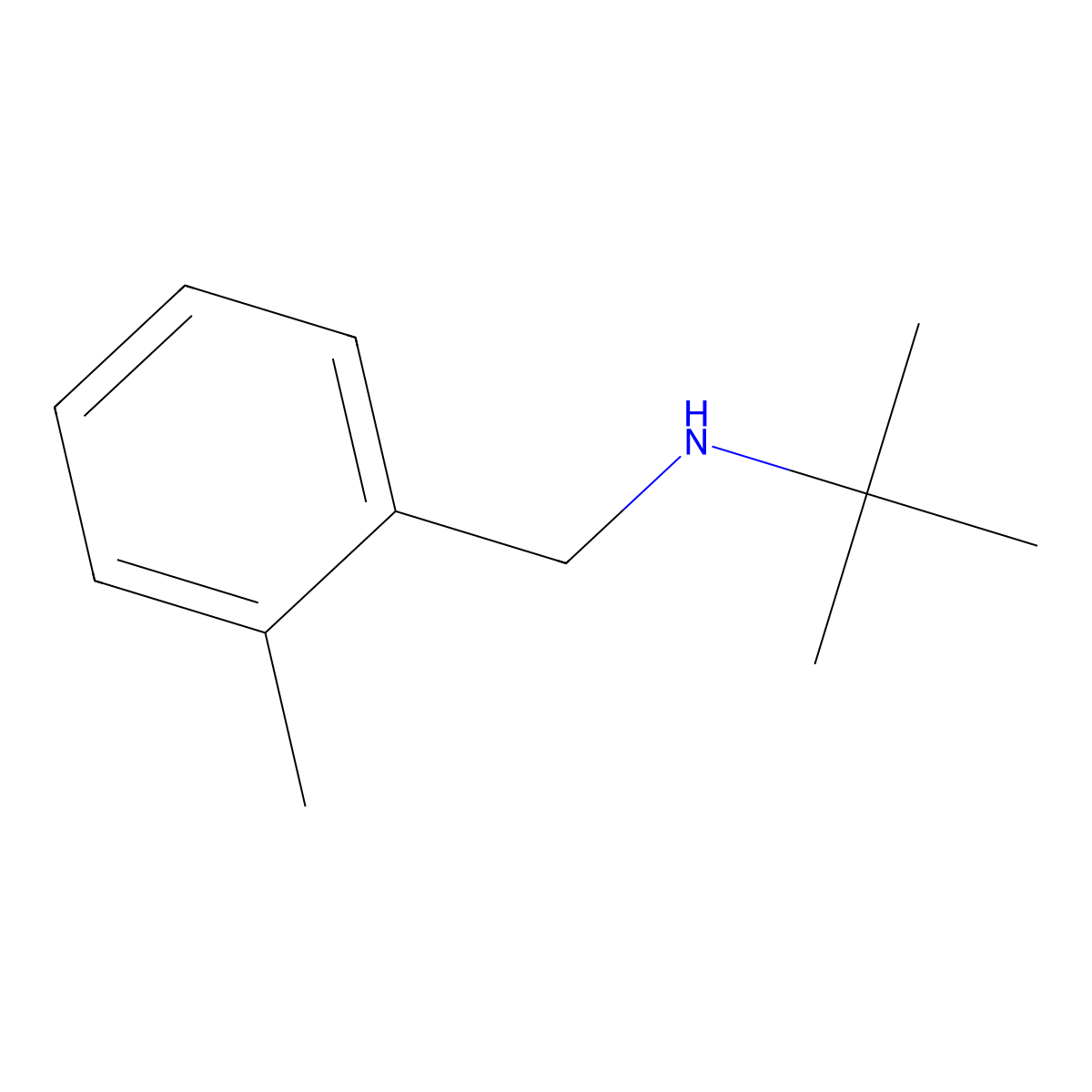 N-(tert-butyl)-N-(2-methylbenzyl)amine molecular structure, CAS 112093-21-7