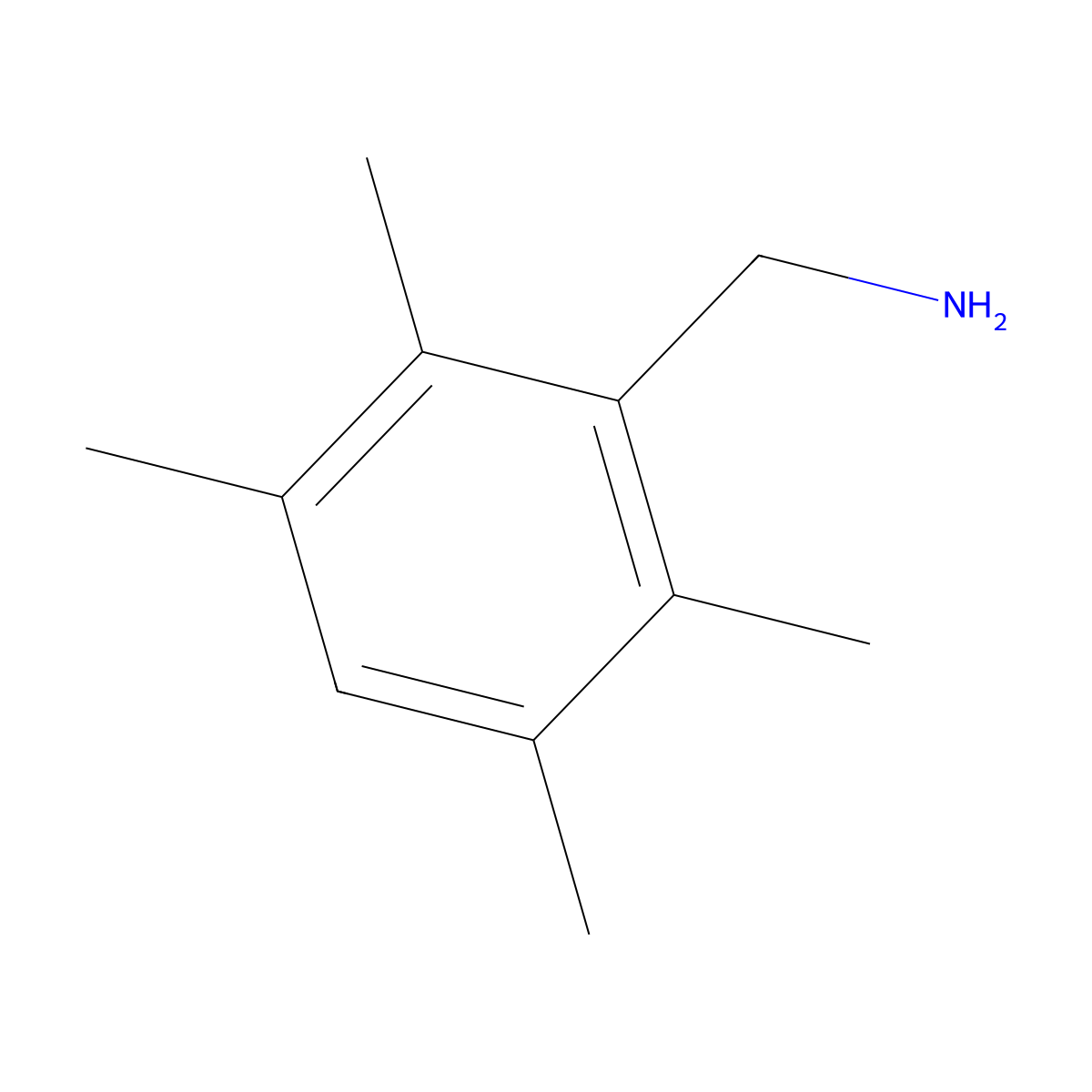 (2,3,5,6-Tetramethylphenyl)methanamine molecular structure, CAS 112093-22-8