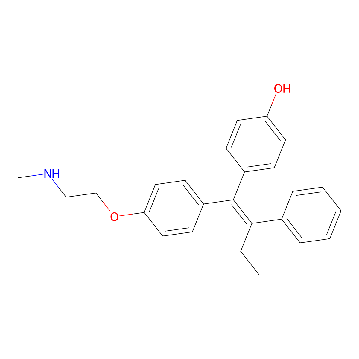 Endoxifen molecular structure, CAS 112093-28-4