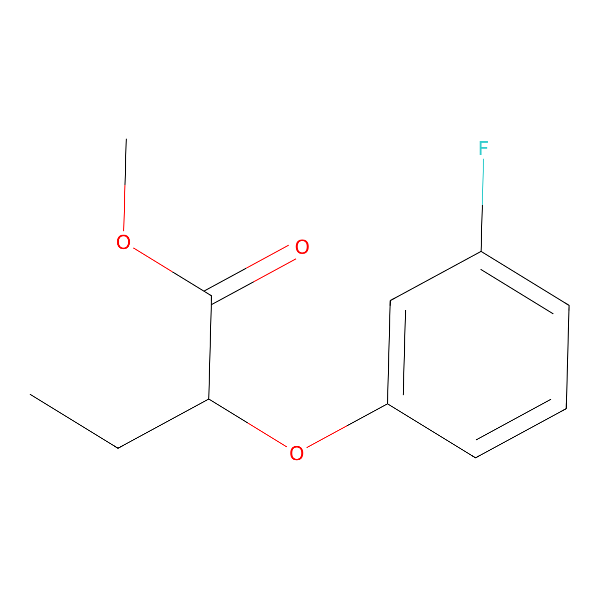 Methyl 2-(3-fluorophenoxy)butanoate molecular structure, CAS 112096-56-7