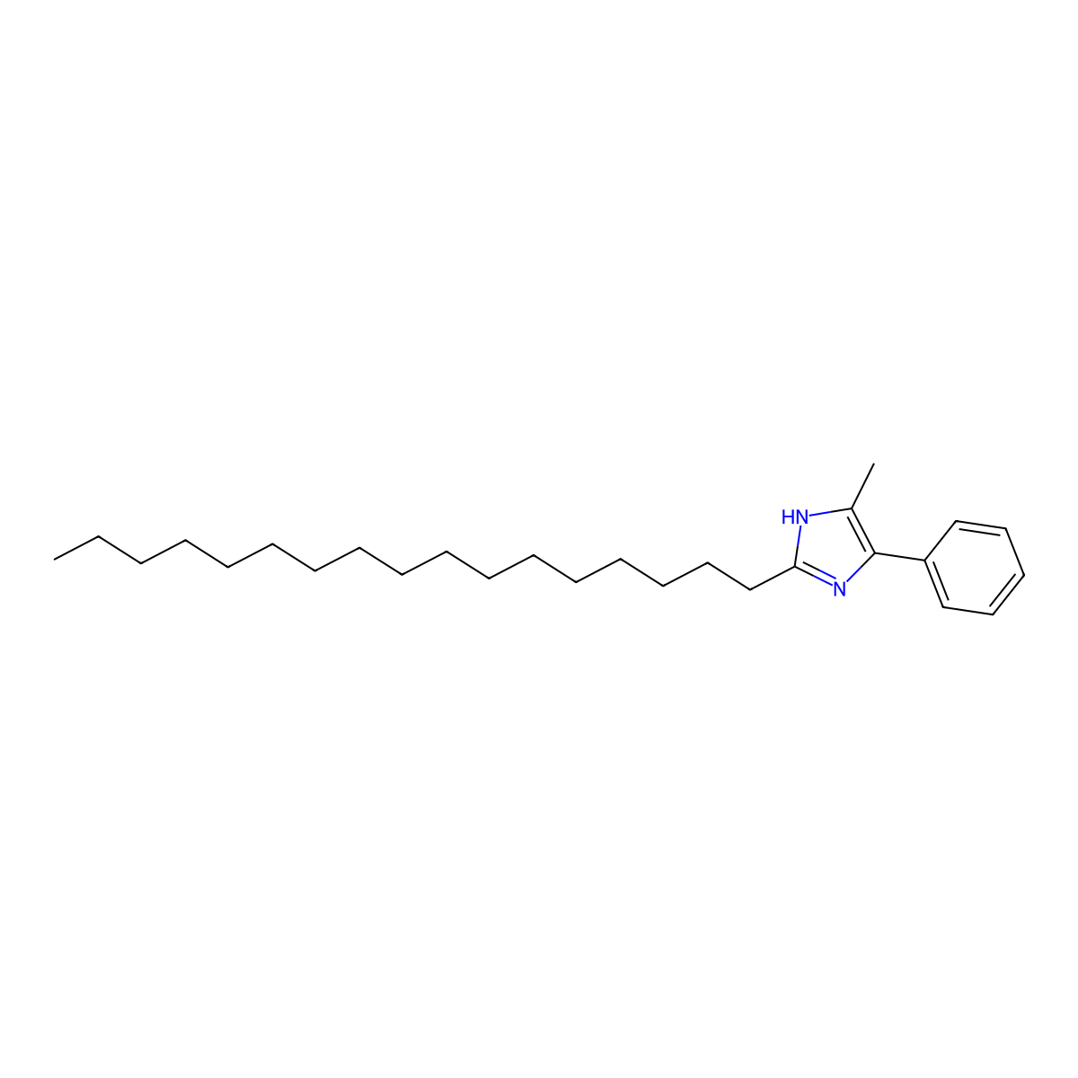 2-heptadecyl-5-methyl-4-phenyl-1H-imidazole molecular structure, CAS 112096-81-8