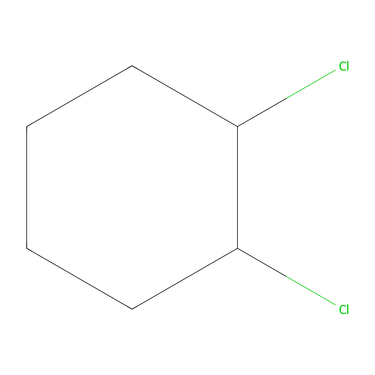 1,2-Dichlorocyclohexane molecular structure, CAS 1121-21-7