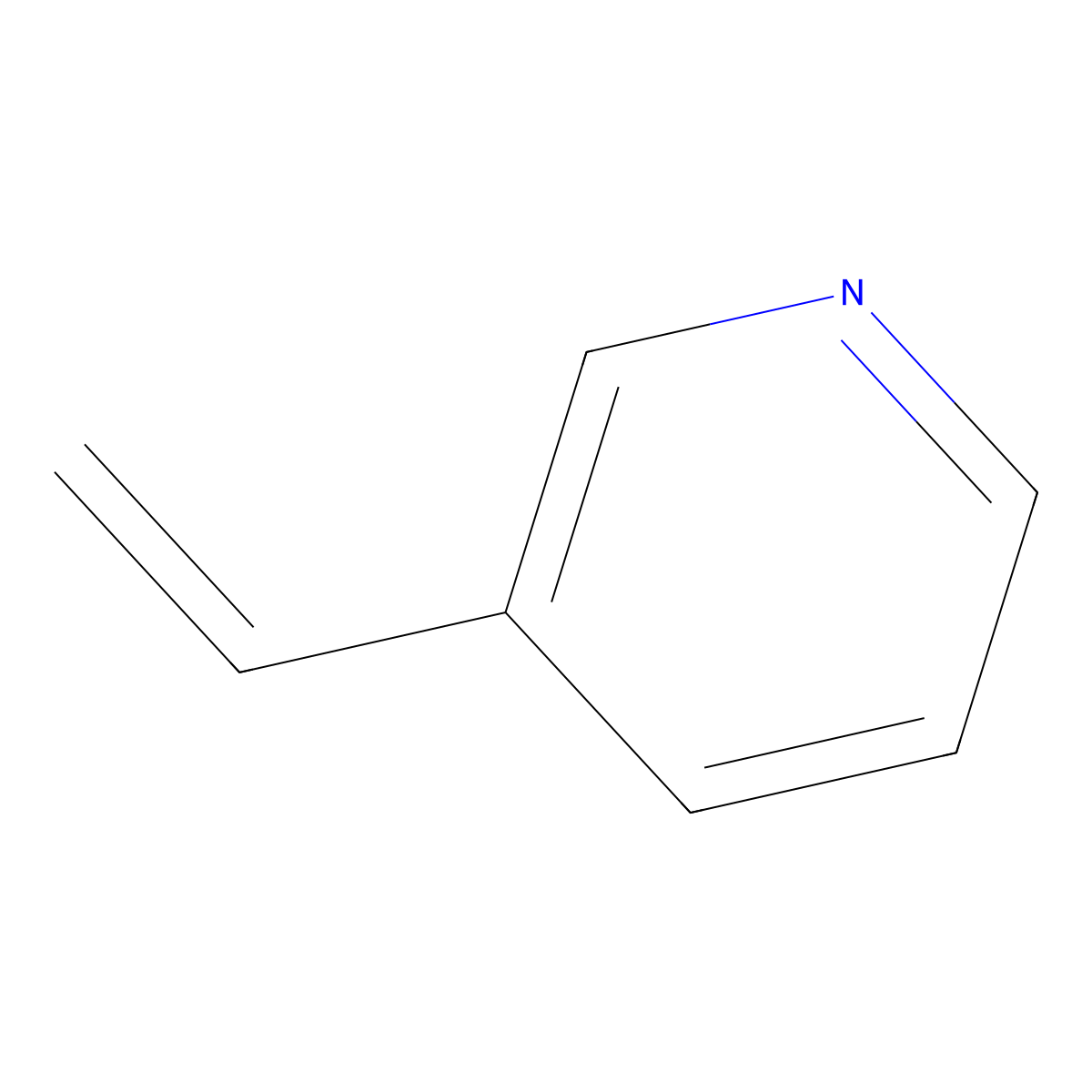 3-Vinylpyridine molecular structure, CAS 1121-55-7