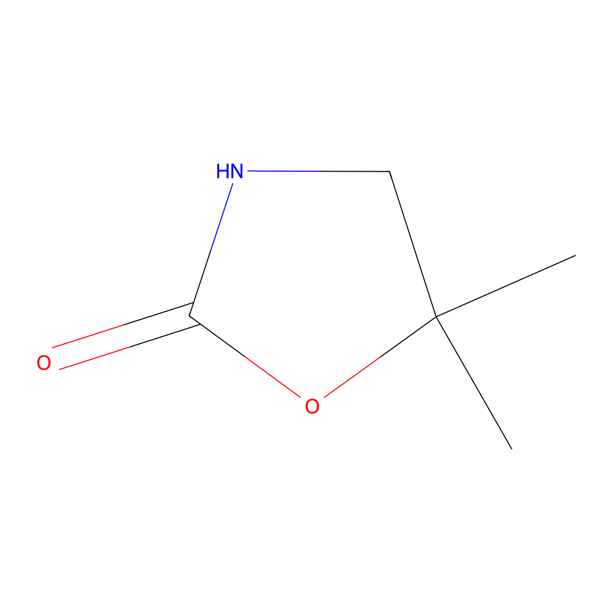 2-Oxazolidinone, 5,5-dimethyl- molecular structure, CAS 1121-83-1