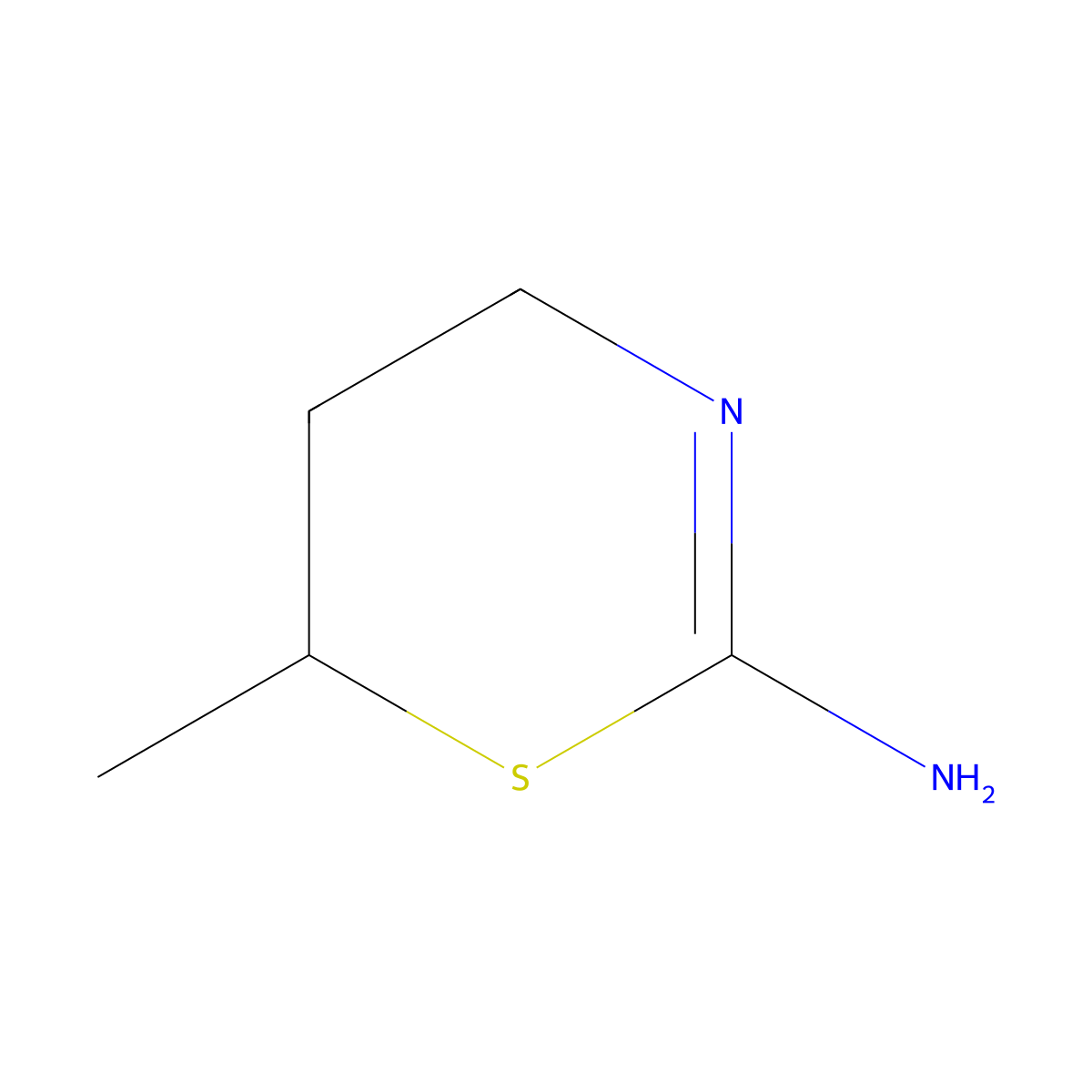 2-Amino-5,6-dihydro-6-methyl-4H-1,3-thiazine molecular structure, CAS 1121-91-1