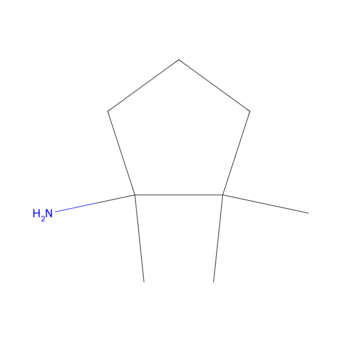 1,2,2-Trimethylcyclopentan-1-amine molecular structure, CAS 1121-94-4