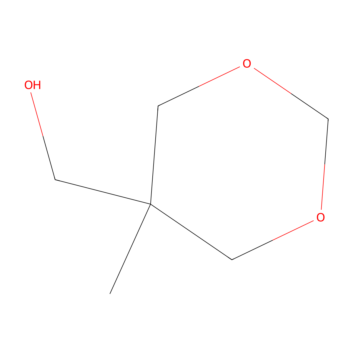 5-Methyl-1,3-dioxane-5-methanol molecular structure, CAS 1121-97-7