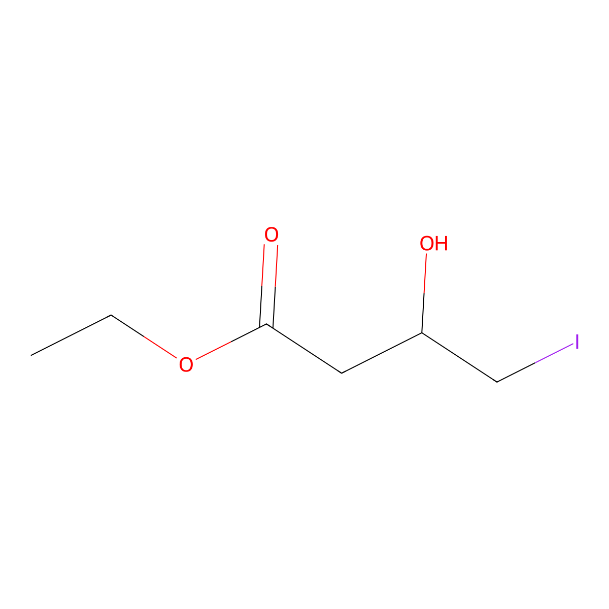 ethyl (3S)-3-hydroxy-4-iodobutanoate molecular structure, CAS 112100-39-7