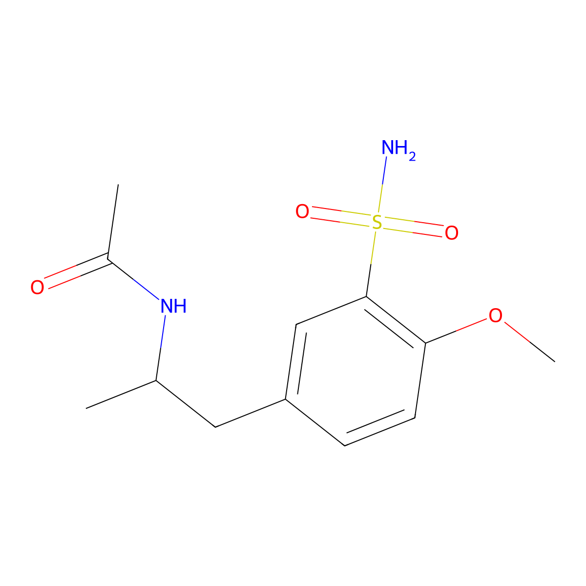 N-[(1R)-2-[3-(Aminosulfonyl)-4-methoxyphenyl]-1-methylethyl]acetamide molecular structure, CAS 112101-74-3