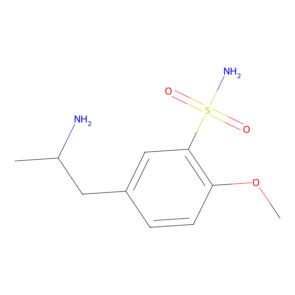 (R)-(-)-5-(2-Aminopropyl)-2-methoxybenzenesulfonamide molecular structure, CAS 112101-81-2
