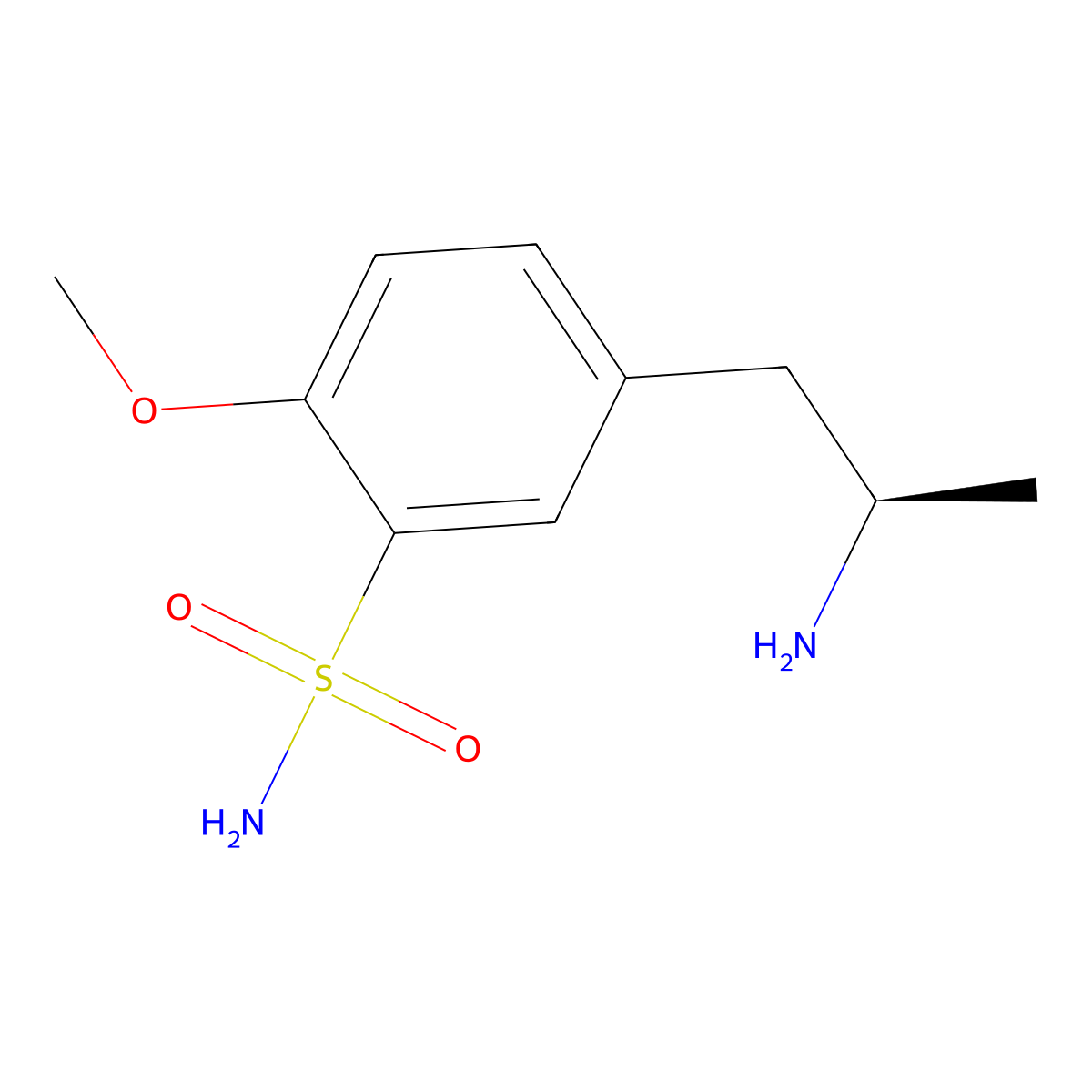 (R)-(-)-5-(2-Aminopropyl)-2-methoxybenzenesulfonamide molecular structure, CAS 112101-81-2