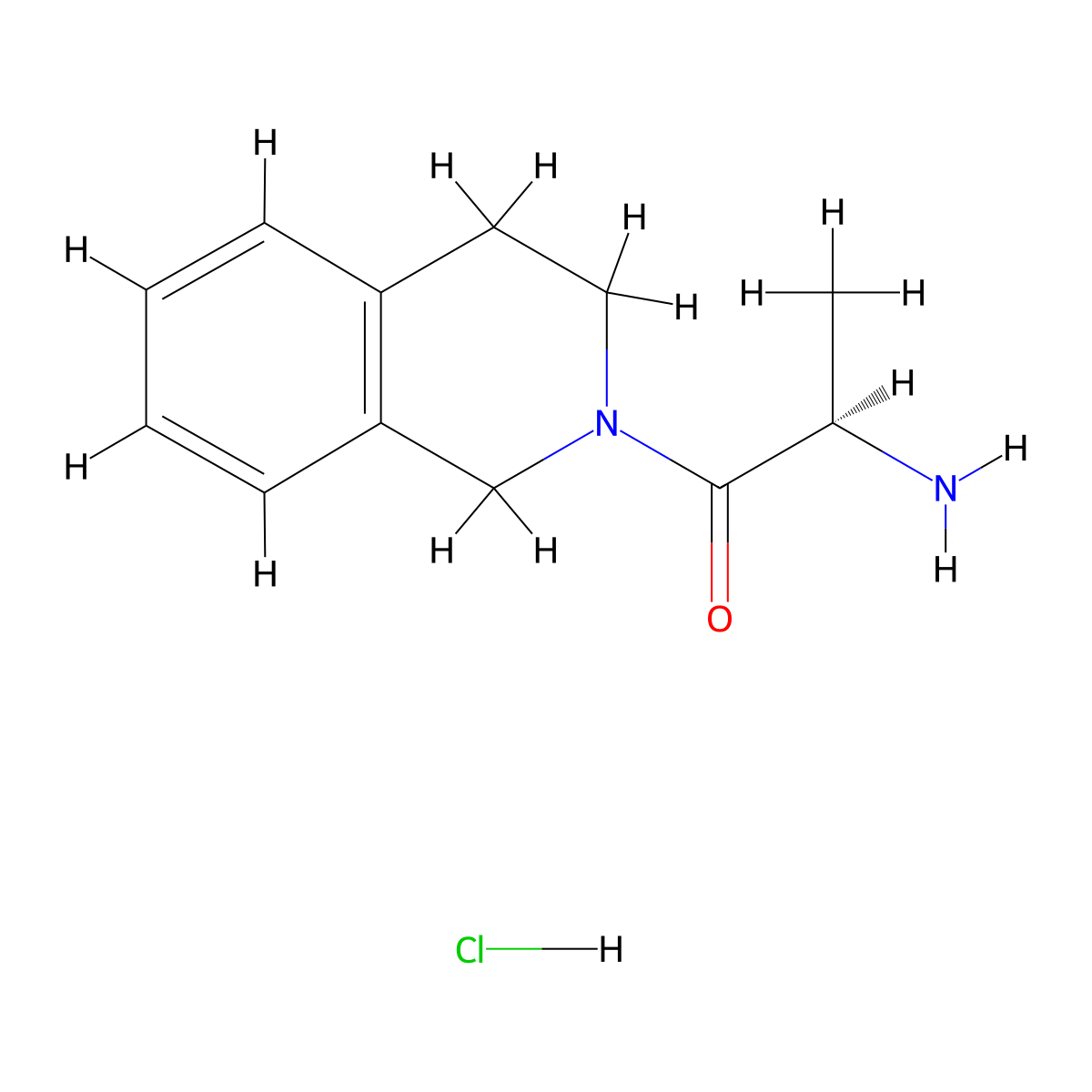 (2R)-2-amino-1-(1,2,3,4-tetrahydroisoquinolin-2-yl)propan-1-onehydrochloride molecular structure, CAS 112103-72-7