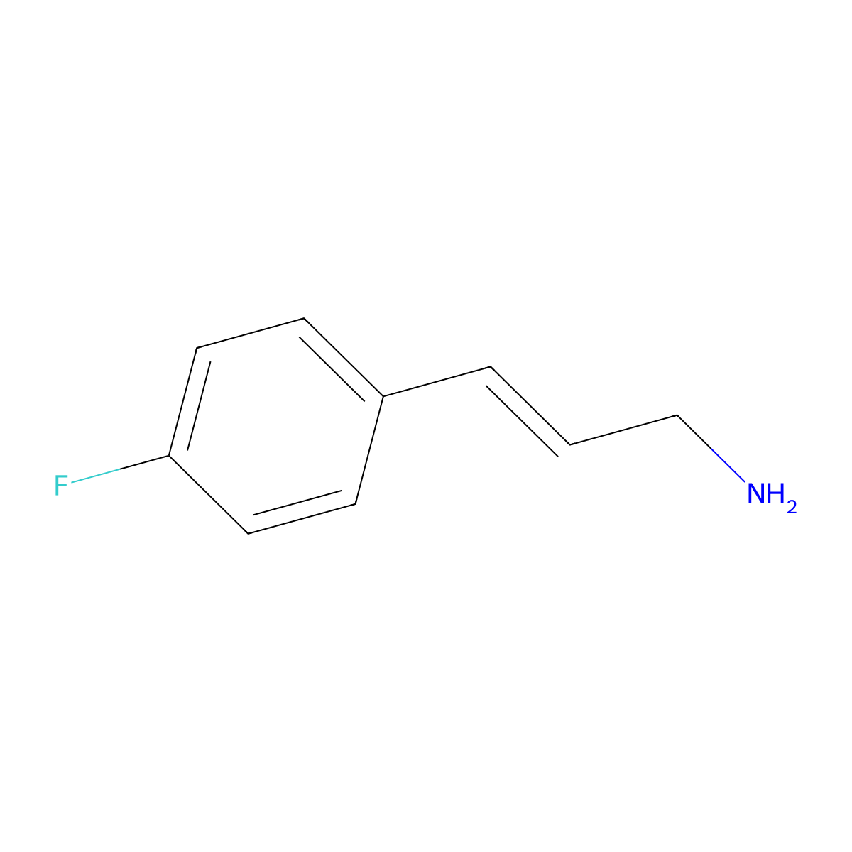 3-(4-Fluorophenyl)prop-2-en-1-amine molecular structure, CAS 112104-04-8
