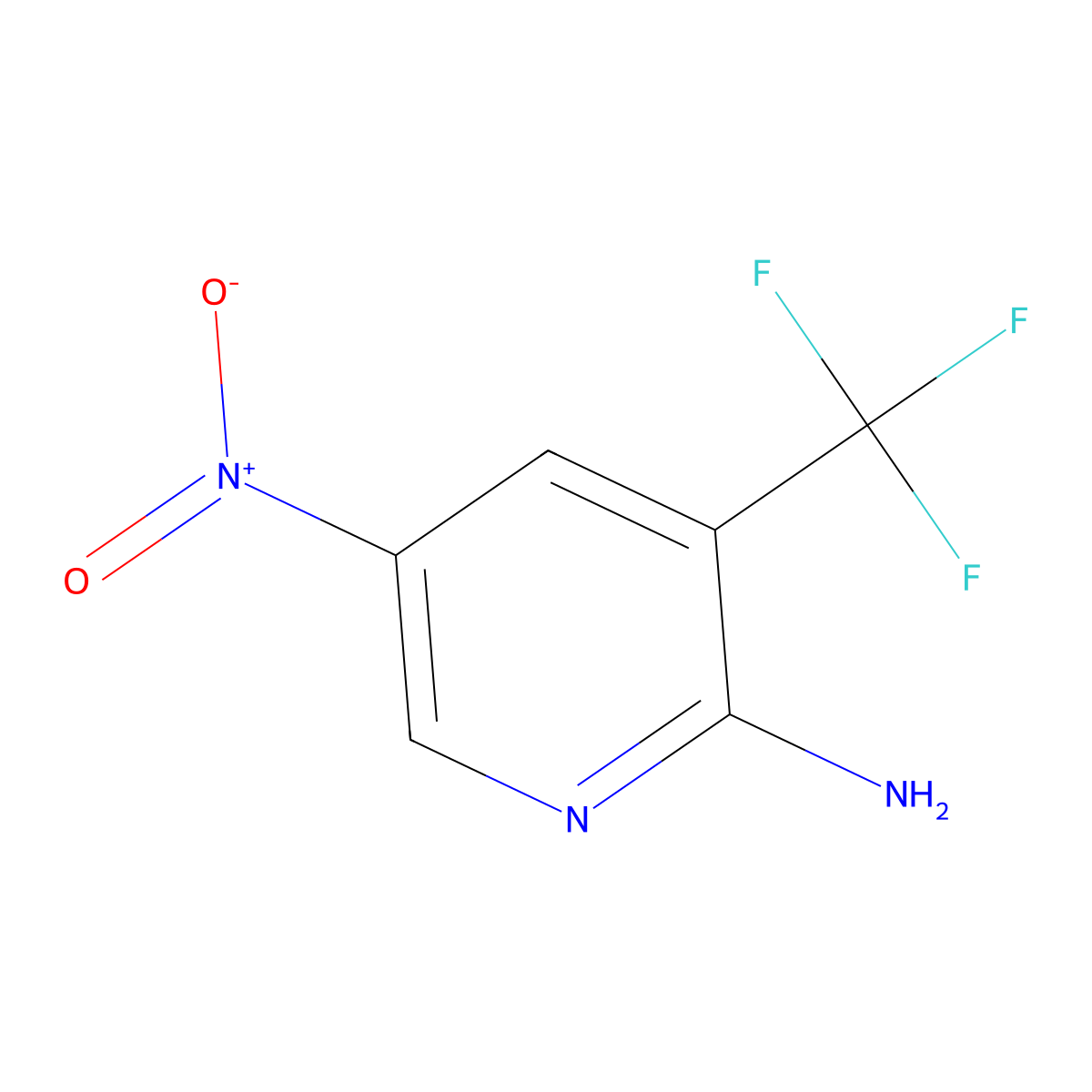 5-Nitro-3-(trifluoromethyl)pyridin-2-amine molecular structure, CAS 1121056-94-7