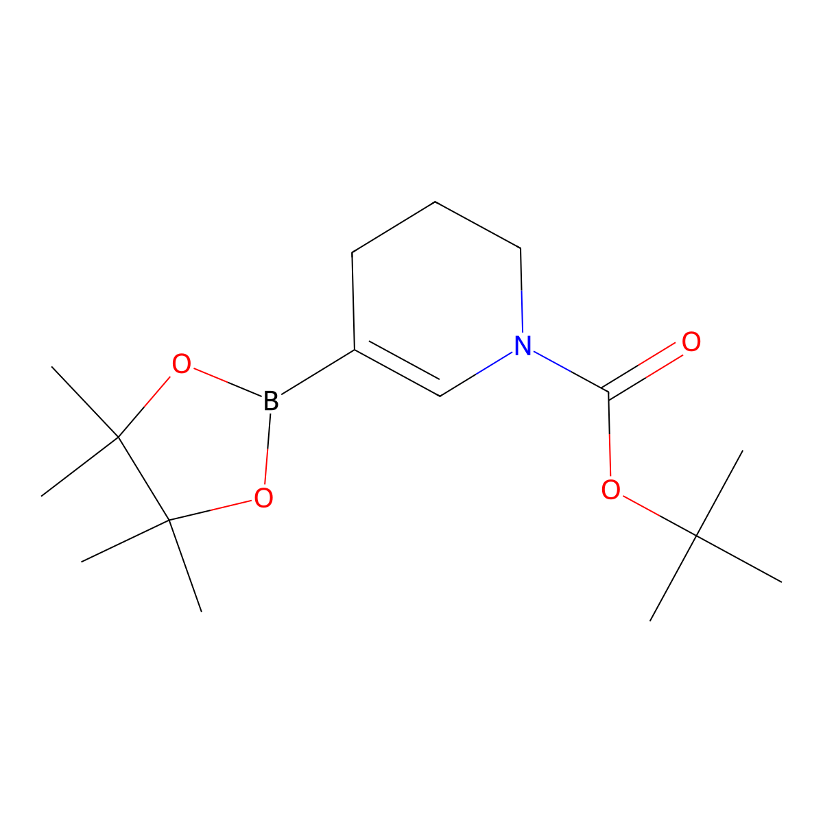 tert-Butyl 5-(4,4,5,5-tetramethyl-1,3,2-dioxaborolan-2-yl)-3,4-dihydropyridine-1(2H)-carboxylate molecular structure, CAS 1121057-77-9