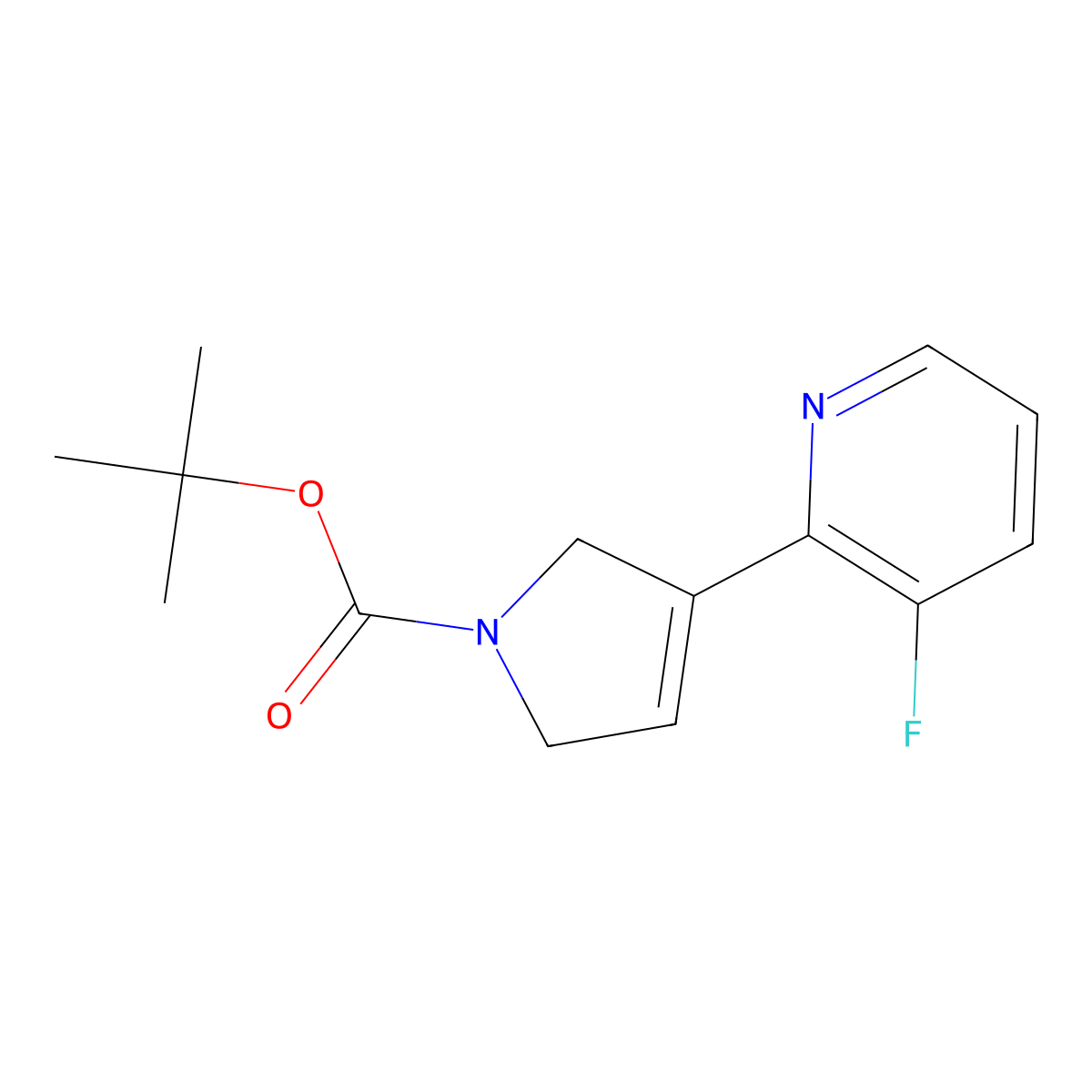 tert-butyl 3-(3-fluoropyridin-2-yl)-2,5-dihydro-1H-pyrrole-1-carboxylate molecular structure, CAS 1121057-86-0
