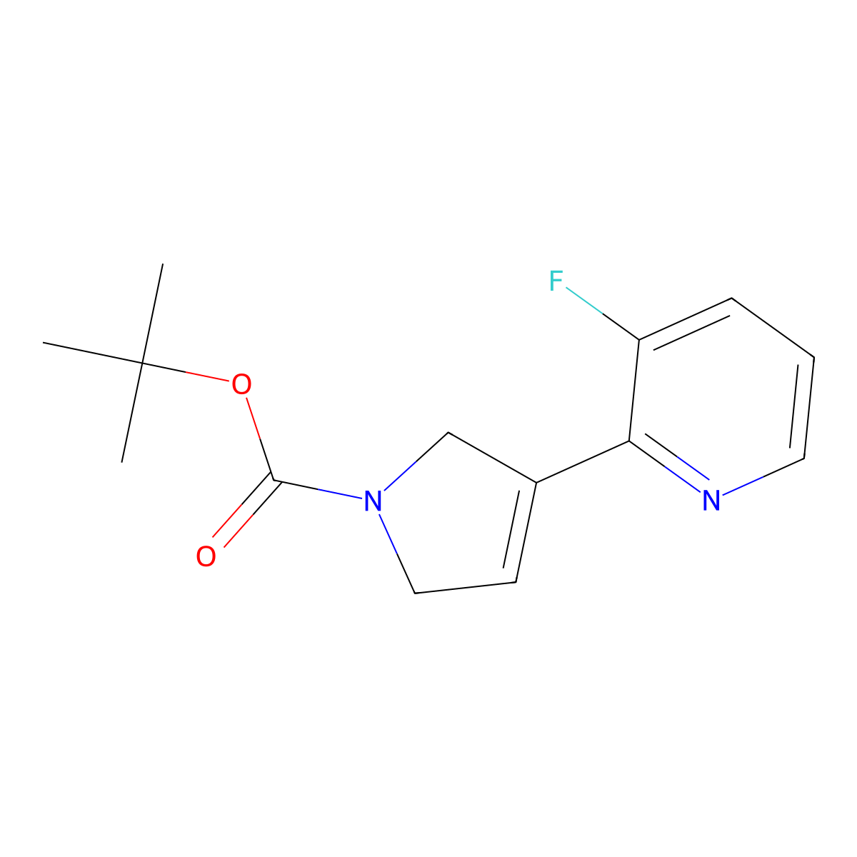 tert-butyl 3-(3-fluoropyridin-2-yl)-2,5-dihydro-1H-pyrrole-1-carboxylate molecular structure, CAS 1121057-86-0