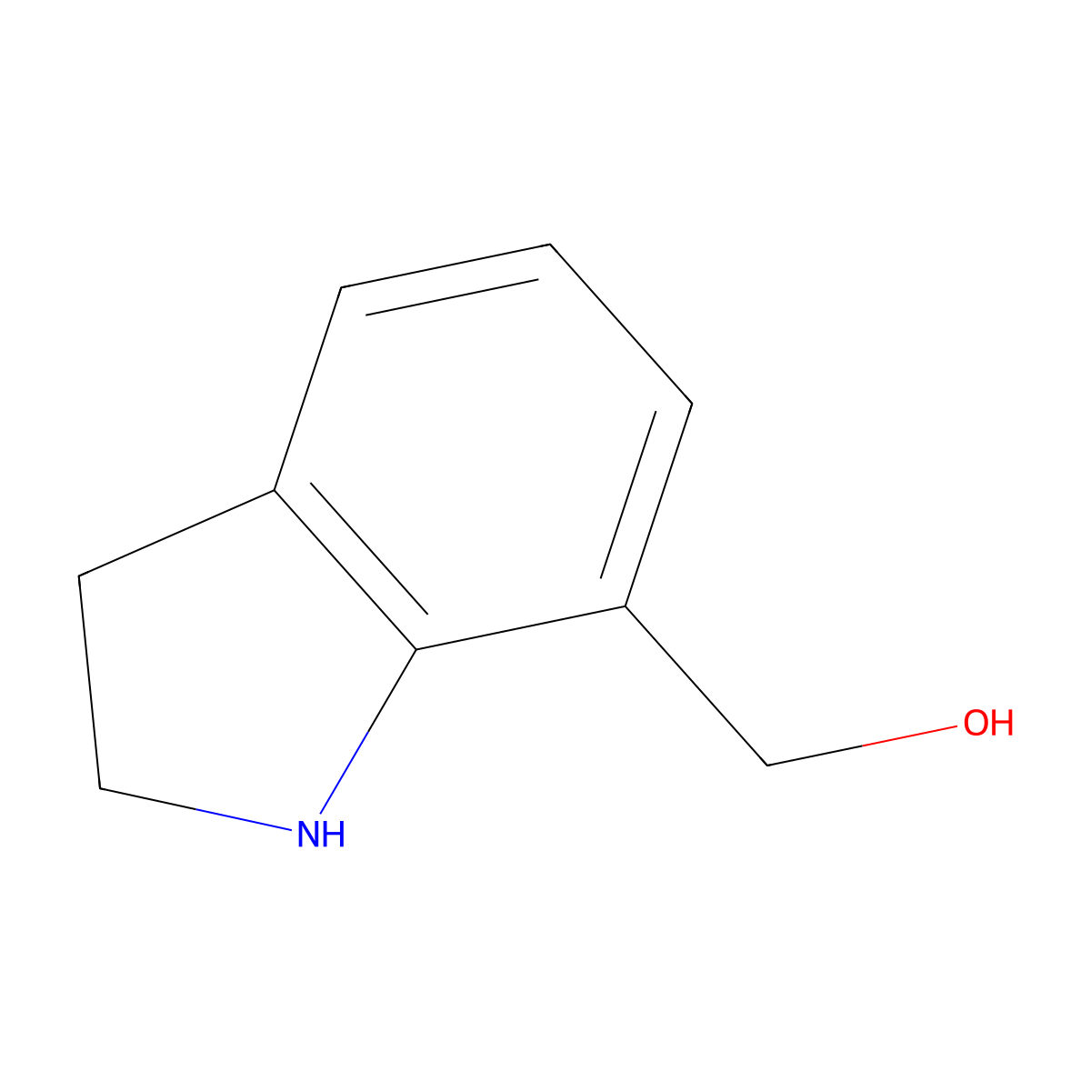 (2,3-Dihydro-1H-indol-7-yl)methanol molecular structure, CAS 112106-89-5