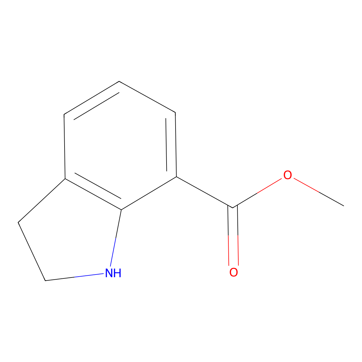 1H-Indole-7-carboxylic acid,2,3-dihydro-,methyl ester molecular structure, CAS 112106-91-9