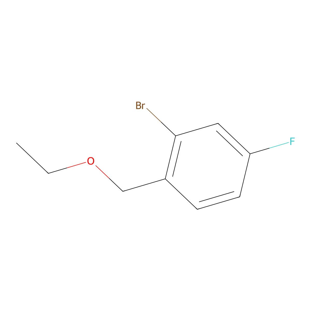 2-Bromo-1-(ethoxymethyl)-4-fluorobenzene molecular structure, CAS 112108-83-5