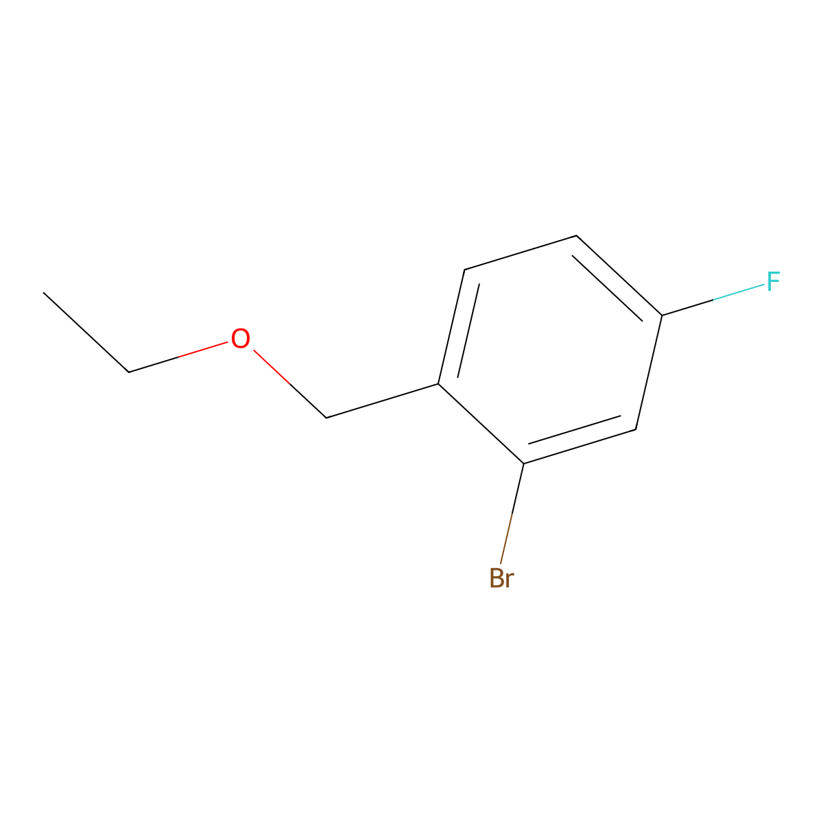 2-Bromo-1-(ethoxymethyl)-4-fluorobenzene molecular structure, CAS 112108-83-5